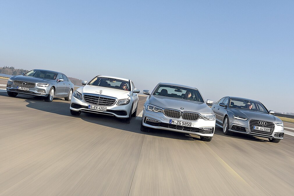 Audi A6 2.0 TDI BMW 520d Mercedes E 220d Volvo S90 D4