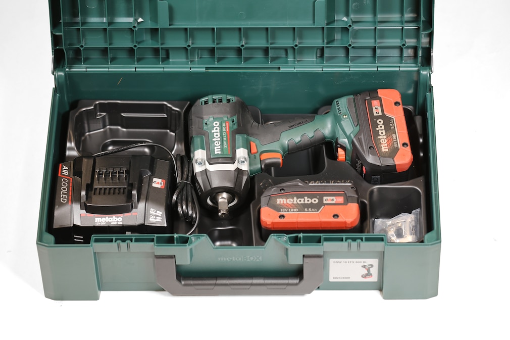 Aufnahme eines Metabo Akku Schlagschraubers in L Boxx mit Zubehör.