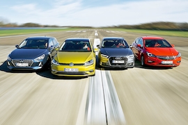 Hyundai i30 1.4 T-GDI VW Golf 1.5 TSI Audi A3 Sportback 1.4 TFSI Opel Astra 1.4 Turbo