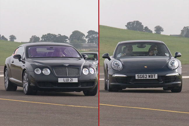 Video Porsche 911 Carrera Vs Bentley Continental Gt