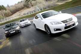 BMW M3 Limousine, Mercedes C 63 AMG, Lexus IS F