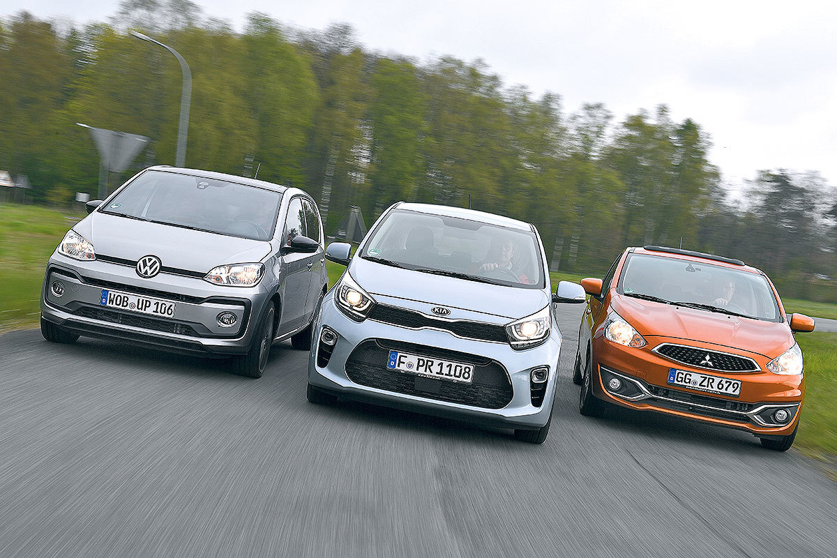 image.title Kleinstwagen im Test: Neuer Kia Picanto vs VW Up und Space Star Mitsubishi Space Star Vs Vw Up