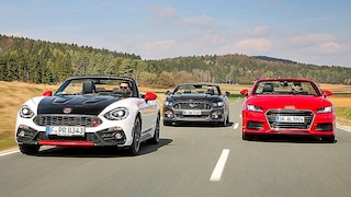 Abarth 124 Spider/Audi TT Rodster/Ford Mustang Cabrio: Test