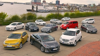 Zwölf aktuelle Modelle im AUTO BILD-Eco-Index