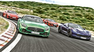 Vier Supersportler im Vergleich