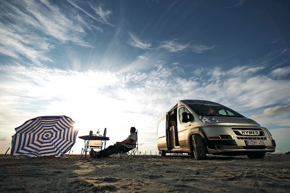 Wohnmobil-Stellplätze am Strand