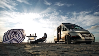 Wohnmobil-Stellplätze am Strand