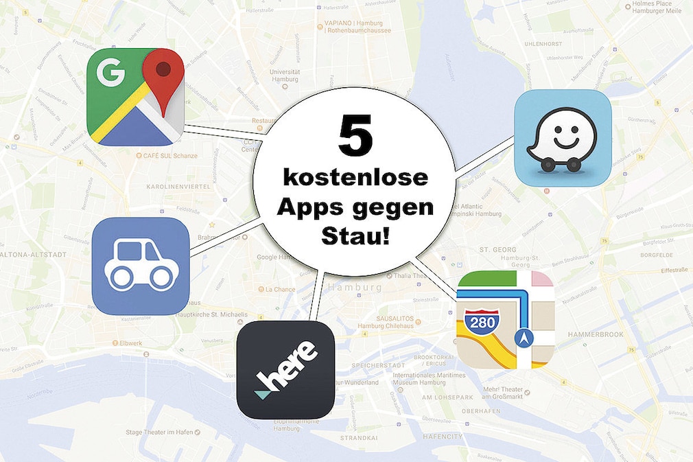 Fünf kostenlose Navis gegen Stau!