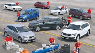 Acht Autos im Beladungstest