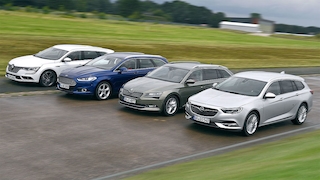 Vier Mittelklasse-Kombis im Vergleich