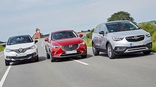 Mazda CX-3 Opel Crossland X Renault Captur