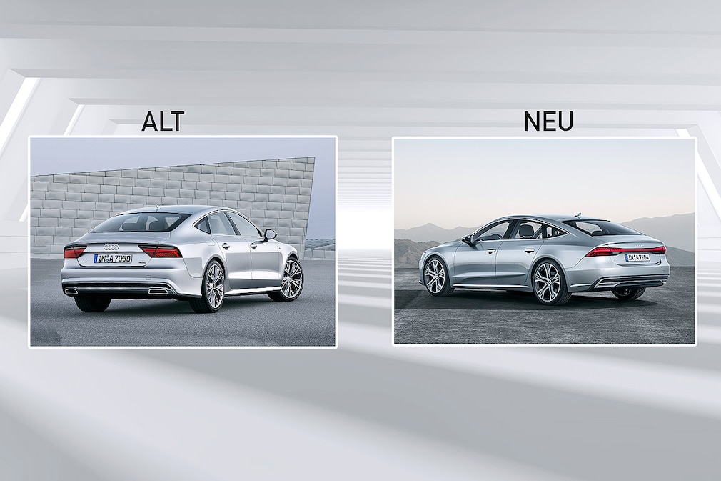 Audi A7 Alt gegen Neu Montage