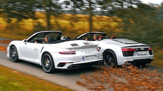 Audi R8 V10 Plus Spyder Porsche 911 Turbo S Cabrio