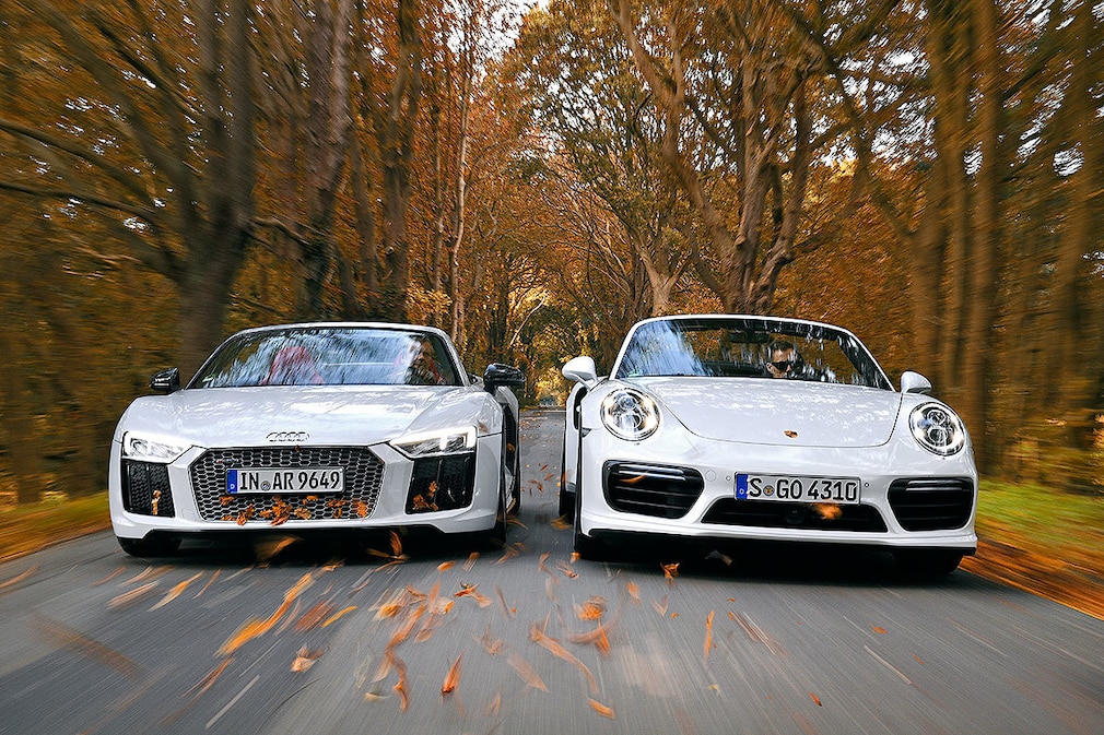 Audi R8 V10 Plus Spyder Porsche 911 Turbo S Cabrio