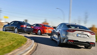 Audi S5 Sportback Jaguar XE S Kia Stinger GT