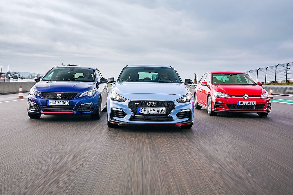 Hyundai i30 N Peugeot 308 GTi VW Golf GTI