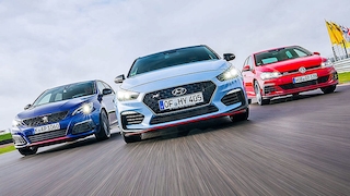 Hyundai i30 N Peugeot 308 GTi VW Golf GTI