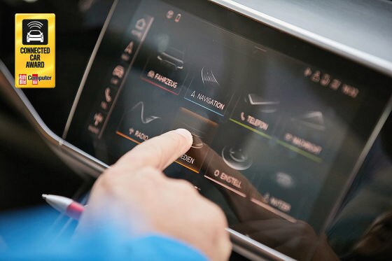 Hier klickt es. Das Touchpad im neuen Audi A8 gibt haptische Rückmeldungen.