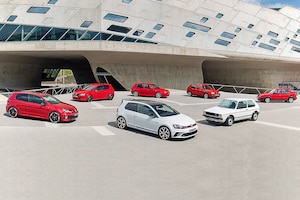 Fünf Generationen VW Golf GTI