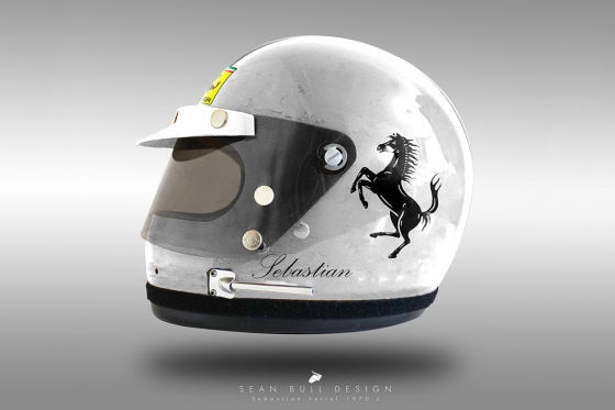 Formel 1: Helme im 70er Jahre-Stil