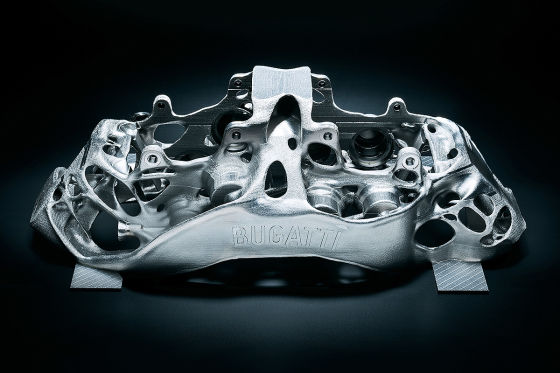 Bugatti Bremssattel aus dem 3D Drucker
