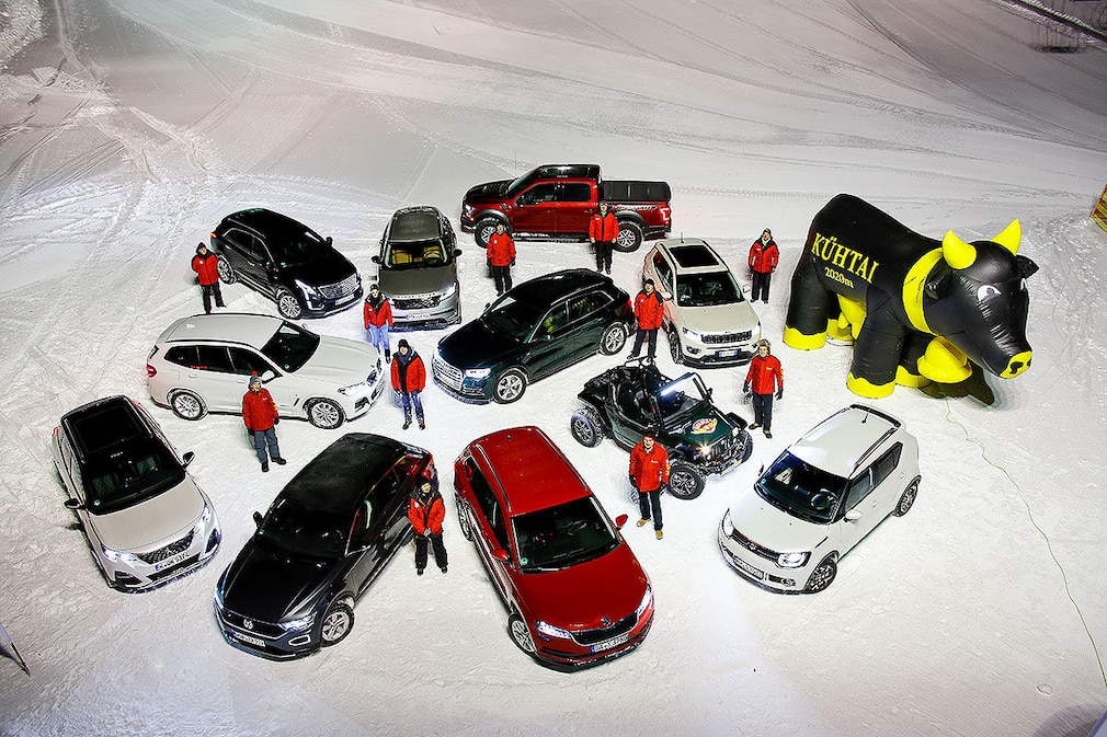 Elf Autos im Wintertest