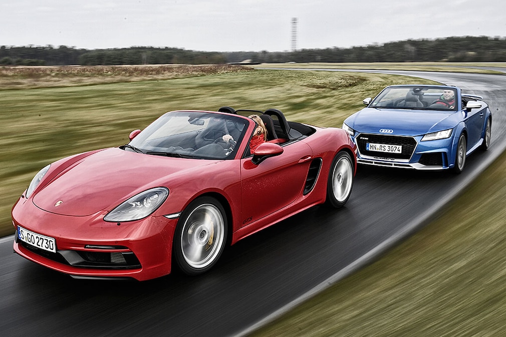 Porsche 718 Boxster GTS Audi TT RS Roadster