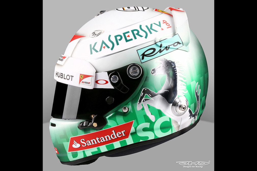 Formel 1: Die schönsten Helme von Vettel Formel 1: Die schönsten Helme von Vettel