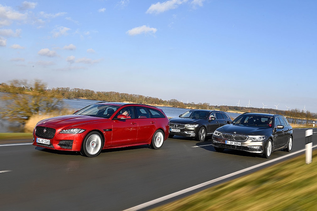 BMW 5er Touring Jaguar XF Sportbrake Volvo V90