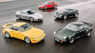 Porsche 911 Turbo S (964), Porsche 911 Turbo S (996), Porsche 911 GT2 RS (997), Porsche 911 Turbo WLS II (993), Porsche 911 Turbo 3.0 (930)