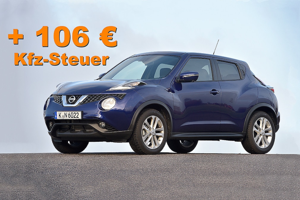Nissan Juke KFZ Steuer erhöht Montage