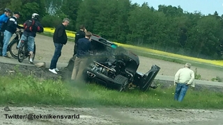 Supercar nach Reparatur zum zweiten Mal gecrasht