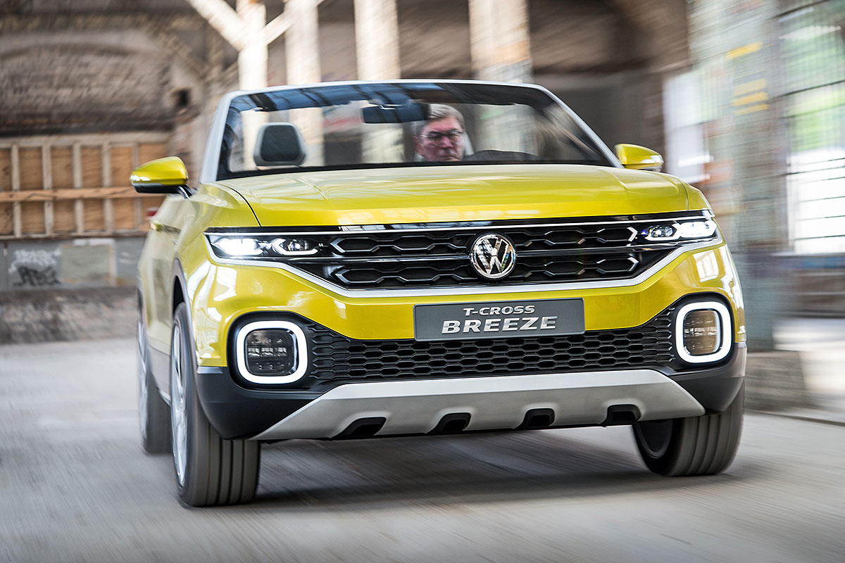 SUV- Cabrio im Test: unterwegs im VW T-Cross Breeze Concept - AUTO BILD