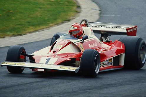 Niki Lauda im Training zu seinem Horror-Rennen auf dem Nürburgring.