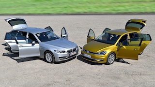 BMW 520d Touring, VW Golf 2.0 TDI