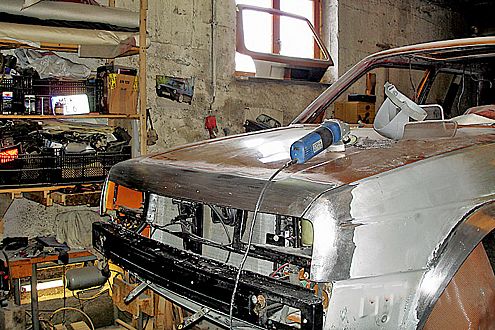 Der Golf II von Kallenbach weist umfangreiche Karosseriearbeiten auf.