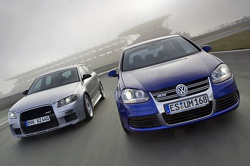 Hauchdünn: Am Ende landet der Golf knapp vor dem A3.
