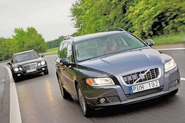 Test Volvo V70 D5/Mercedes E 280 CDI T