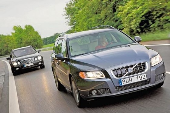 Test Volvo V70 D5/Mercedes E 280 CDI T