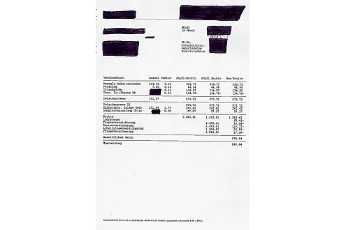 Kein Grund zur Freude: die Gehaltsabrechnung von Frank Winkler.