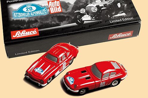 Schuco-Piccolo-Set zur 20. Kitzbüheler Alpenrallye: Auflage 1000 Exemplare, 600 Sets gelangen in den Fachhandel.