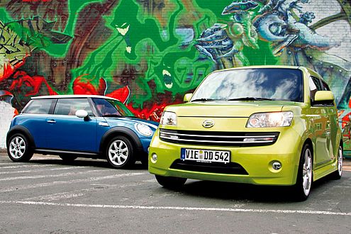 Der Mini schlägt mit 30.006 Euro zu Buche, der Materia mit 15.490 Euro.