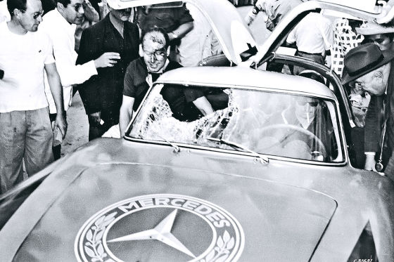 Mercedes 300 SL auf der Carrera Panamericana 1952