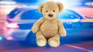Illegales Rennen mit Kuscheltier-Übergabe
