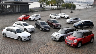 Sechs Autopaare im Vergleich