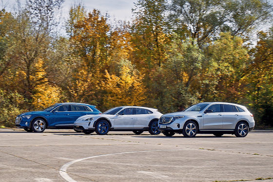 Audi e-tron Mercedes EQC Porsche Taycan Cross Turismo