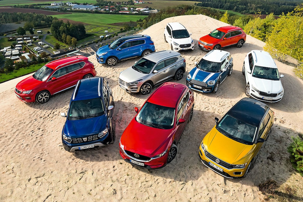 Dacia Duster 4WD, Mini Countryman All4, Hyundai Tucson 4WD, Kia Sportage AWD, VW T-Roc 4Motion, Seat Ateca 4Drive, Mazda CX-5 AWD, Skoda Kodiaq 4x4, Ford Kuga 4x4, VW Tiguan 4Motion Dacia Duster 4WD, Mini Countryman All4, Hyundai Tucson 4WD, Kia Sportage AWD, VW T-Roc 4Motion, Seat Ateca 4Drive, Mazda CX-5 AWD, Skoda Kodiaq 4x4, Ford Kuga 4x4, VW Tiguan 4Motion
