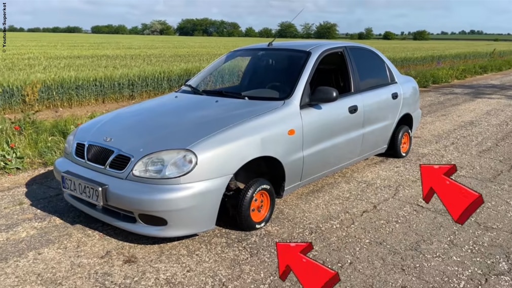 Auto mit kleinsten Reifen der Welt - Screenshot 