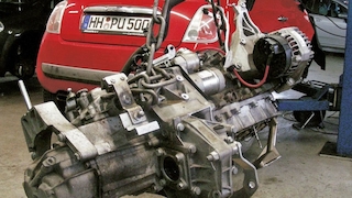 Motorschaden: Fiat 500 - ausgebauter Motor