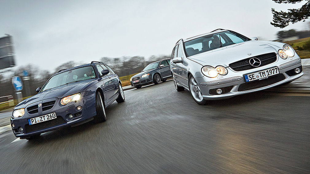 Audi S4 Avant, Mercedes C55 T AMG, MG ZT-T 260 Audi S4 Avant, Mercedes C55 T AMG, MG ZT-T 260